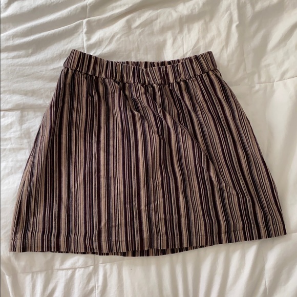 Maroon & Purple Striped American Eagle Skirt - Picture 1 of 2